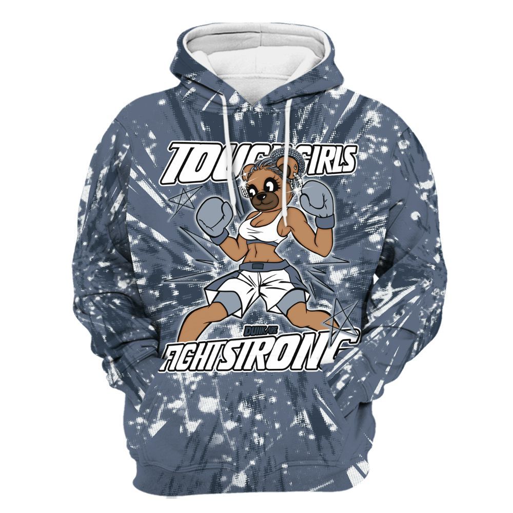 Hoodie To Match Low Diffused Blue 11s - Gritty Girls Bear Luxury All Over Print