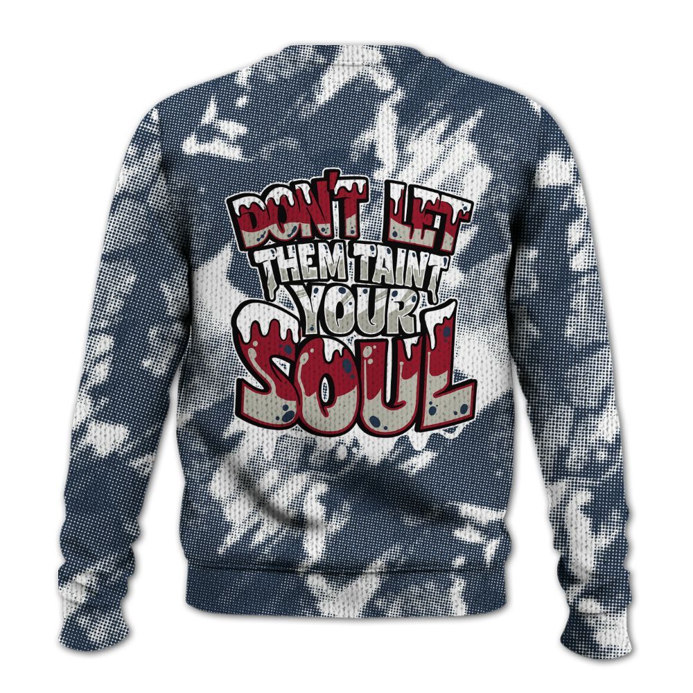 Knitted Sweater To Match Navy Blue 2024 6s - Never Taint Your Soul Shirt Unisex Oufit