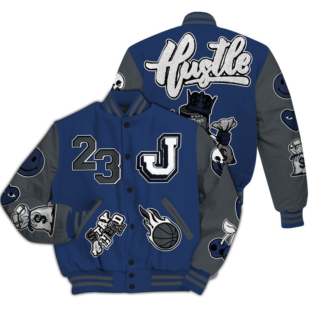Varsity Jacket To Match Retro Flint 13s - Hustles Money Number 23 All Over Print