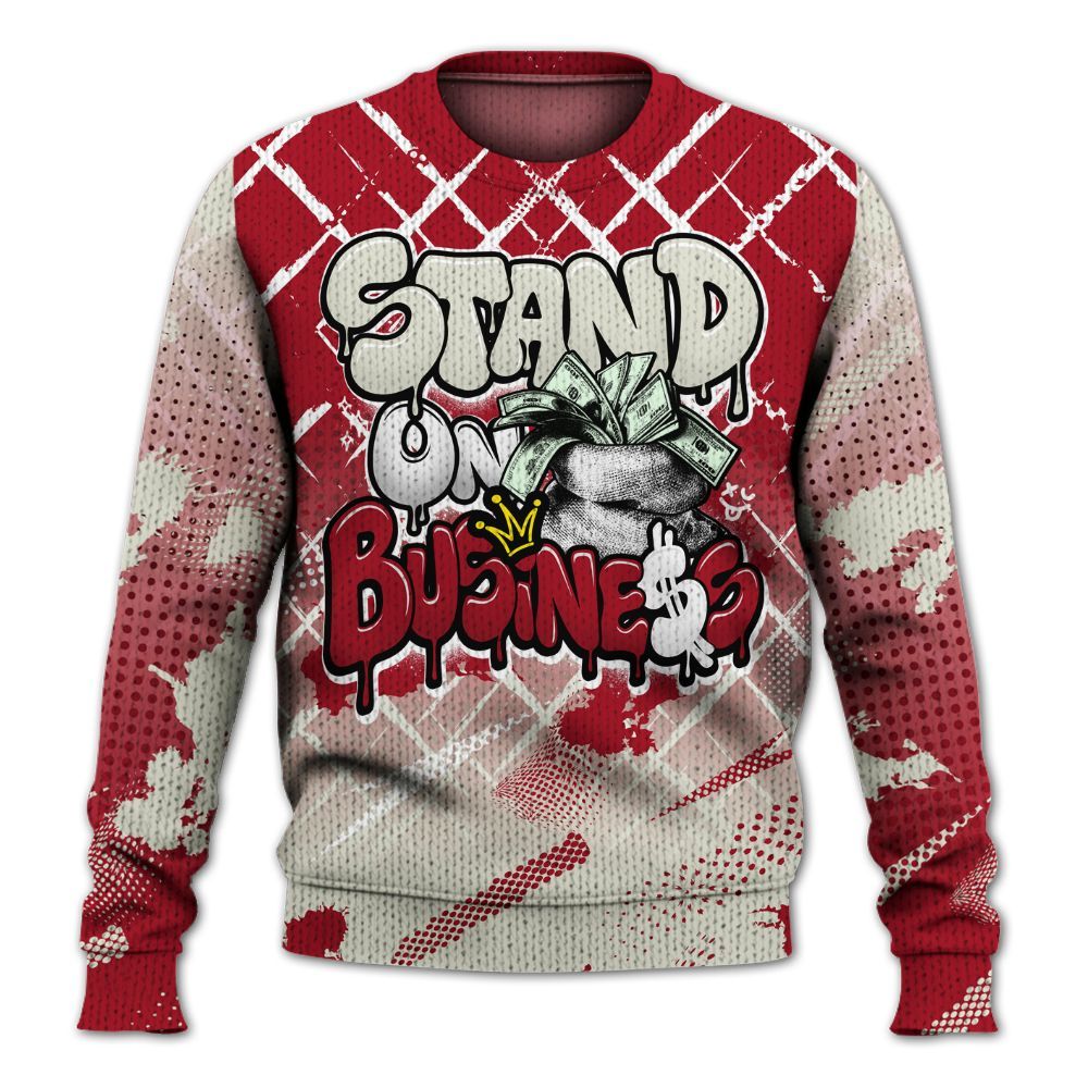 Knitted Sweater To Match 2025 High OG Cinnabar 1s - Halftone Stand Business Dripping