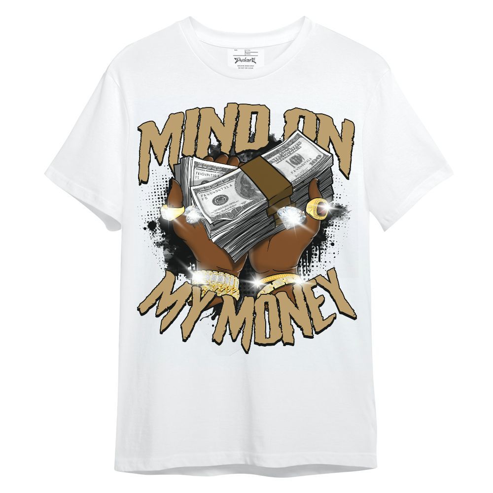 Shirt To Match High OG Black Metallic Gold 1s - Mind On My Money Graphic Unisex Shirt