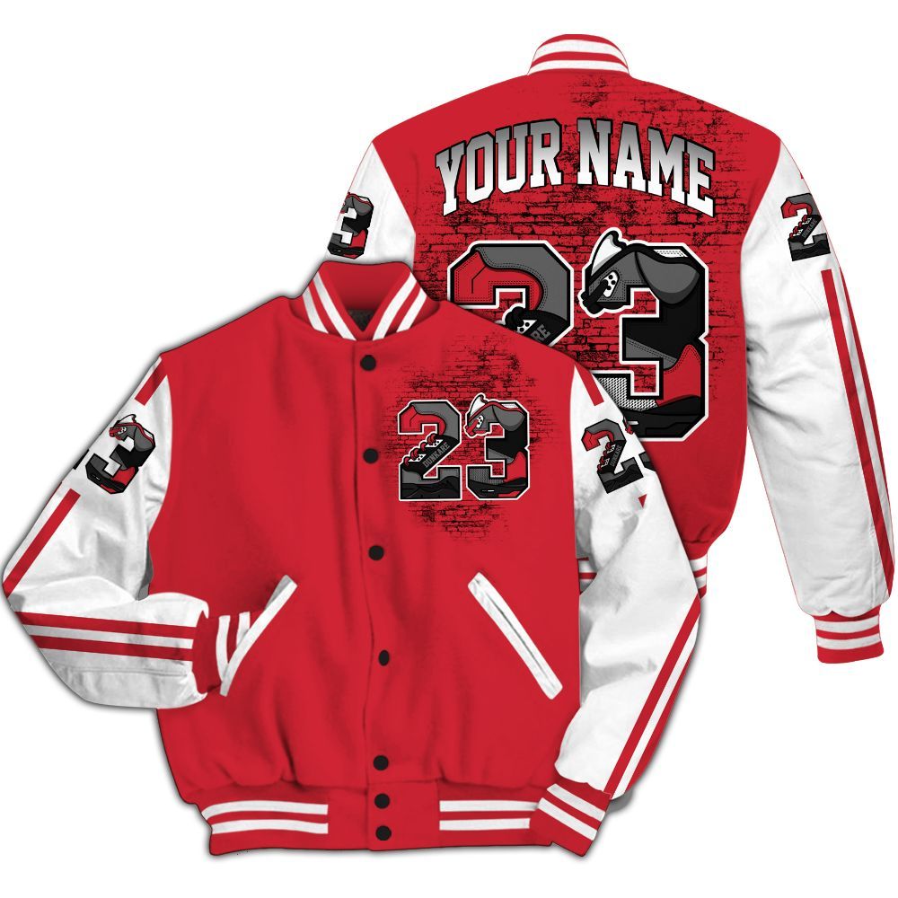 Varsity Jacket To Match Bunny 2025 8s - Custom Name Number 23 5s All Over Print