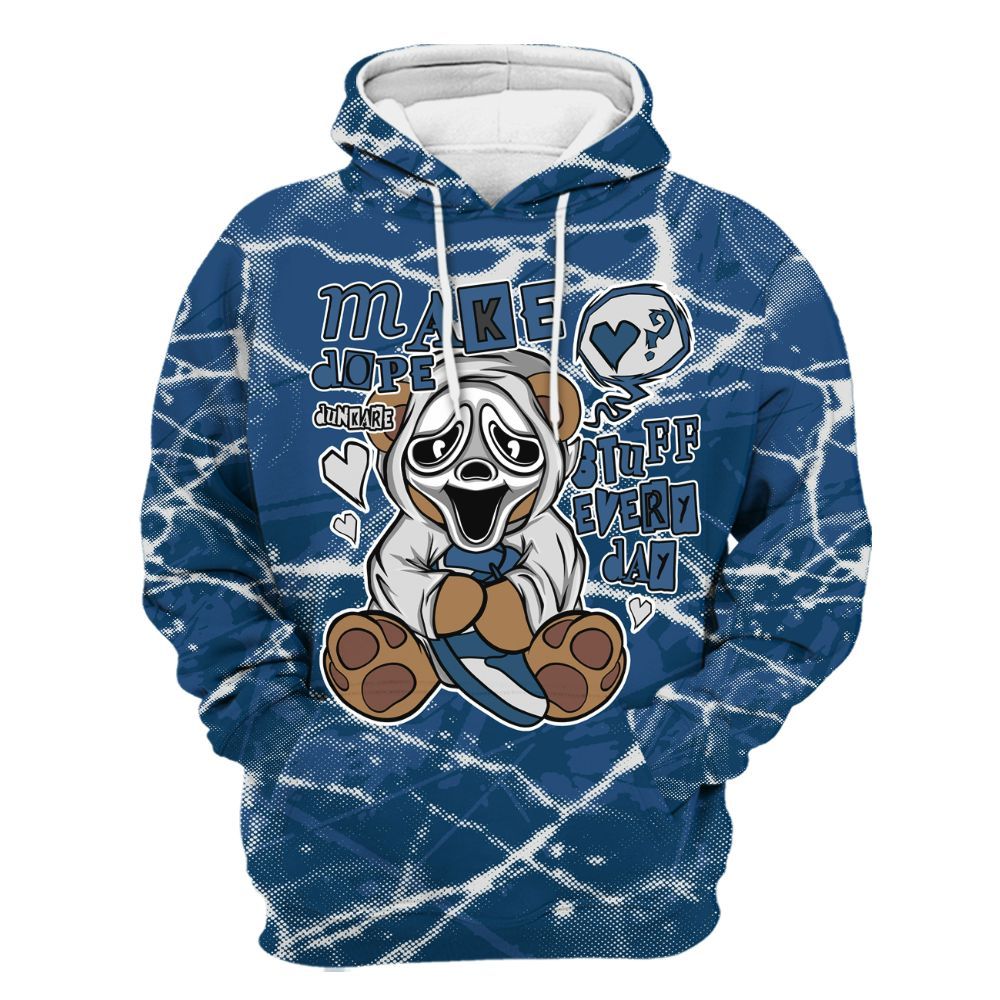 Hoodie To Match High OG Midnight Navy 1s - Make Dopes Bear Profound All Over Print