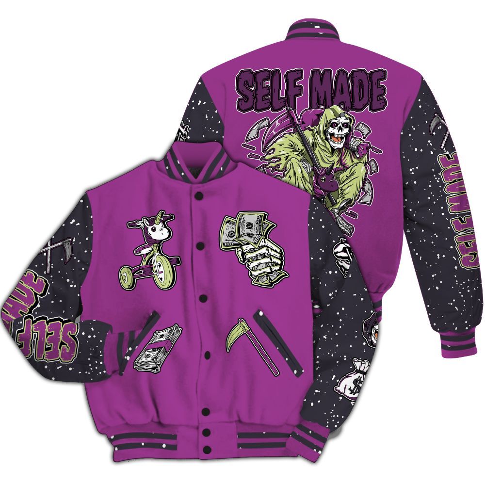 Varsity Jacket To Match Ja 2 Staregazer - Self Make Skeleton All Over Print