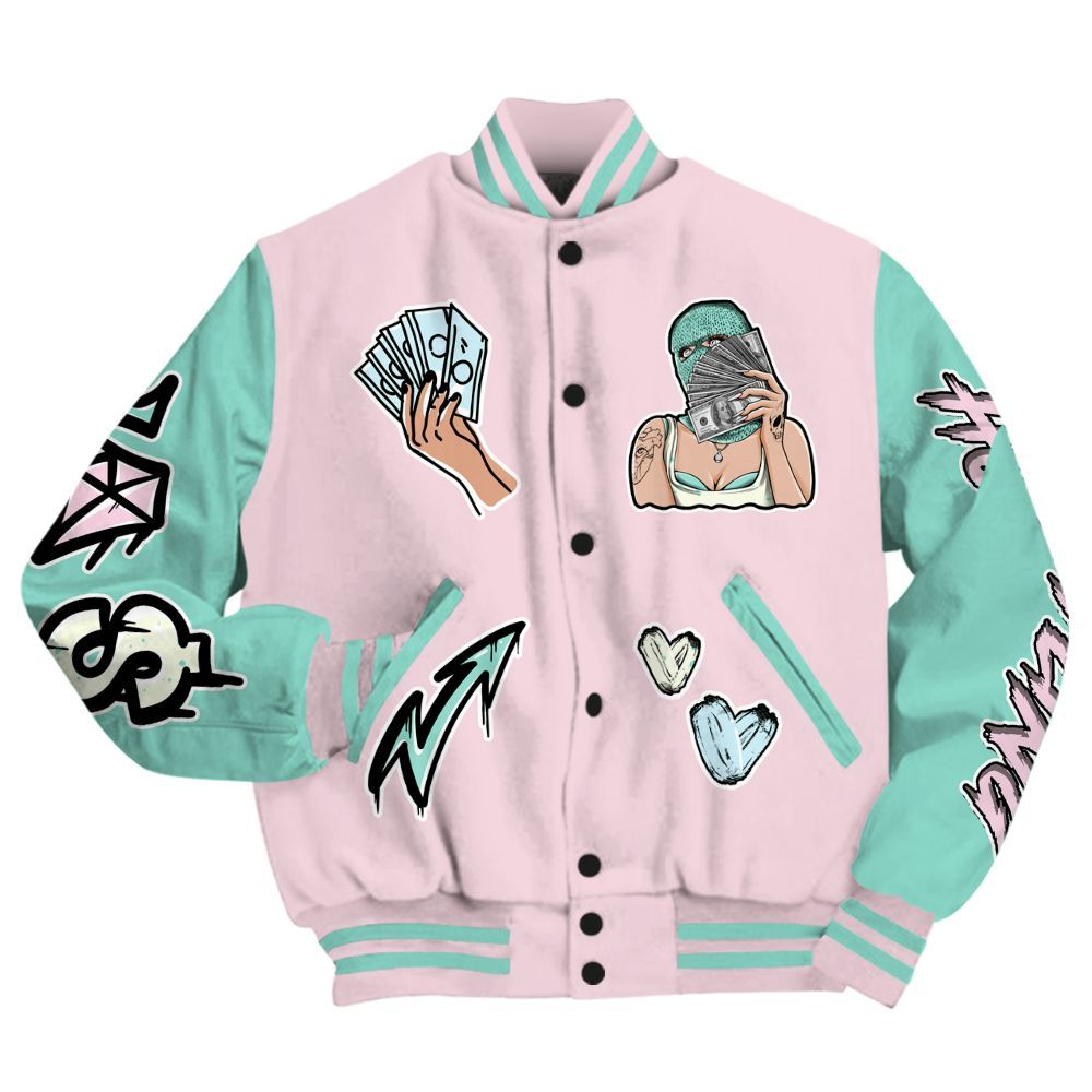 Varsity Jacket To Match Retro Easter 5s - Hustling Unique All Over Print