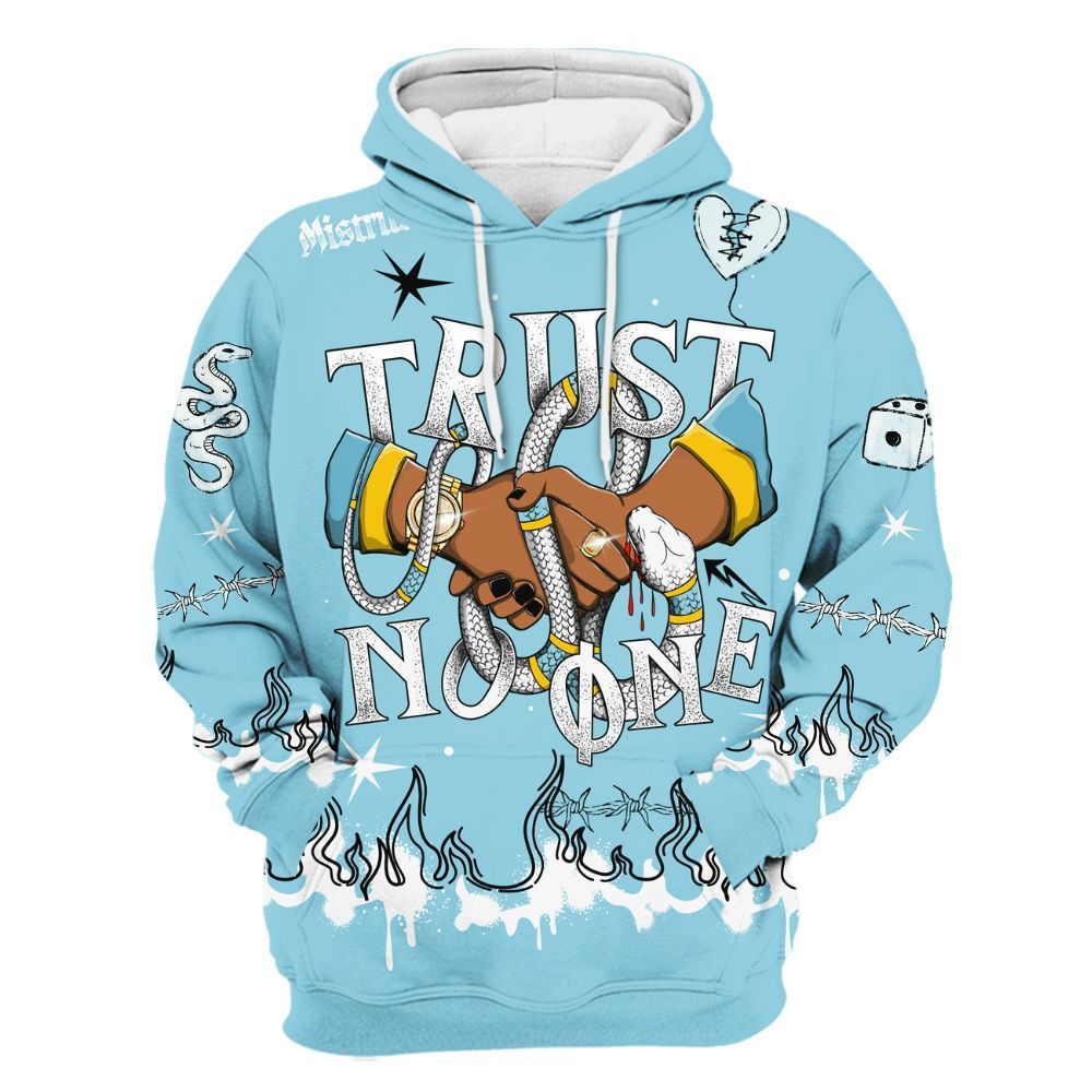 Hoodie To Match Dunk High Homer Simpson - Trust No One Snake-Bite Doodle Crayon All Over Print