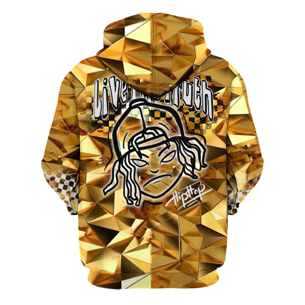 Hoodie To Match NET Gold 4s - Feel Life Street Style All Over Print