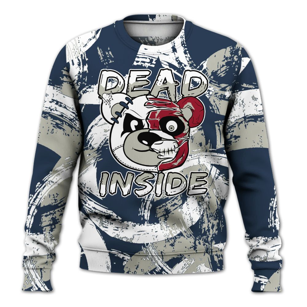 Sweatshirt To Match Navy Blue 2024 6s - Lifeless Bear Circle Slpash All Over Print