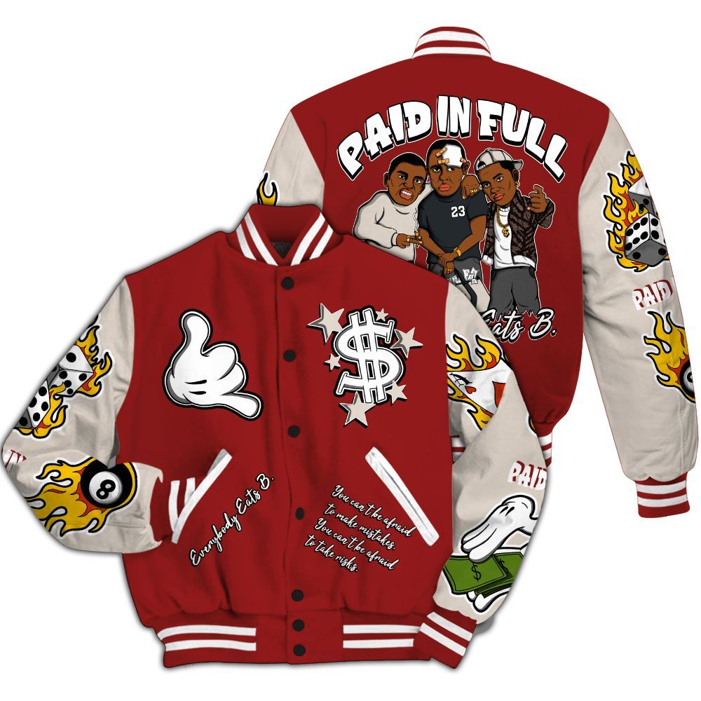 Varsity Jacket To Match World’s Best Dad 3s - Everybody Paid In Full Graphic All Over Print