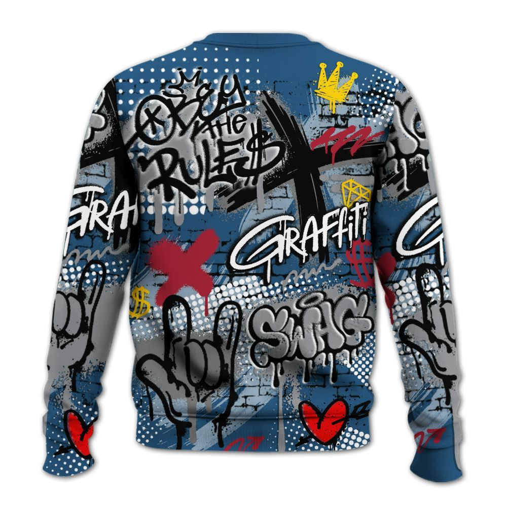 Sweatshirt To Match Rare Air 3s - True It Real Graffiti Streetwear All Over Print