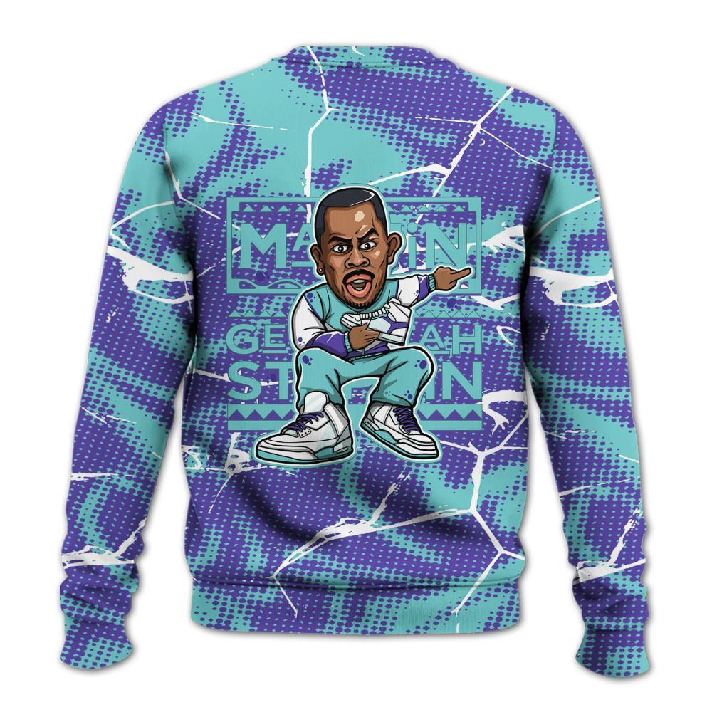 Sweatshirt To Match Low Hornets 1s - Get Tag Sneakers Steppin' Graphic Crack All Over Print