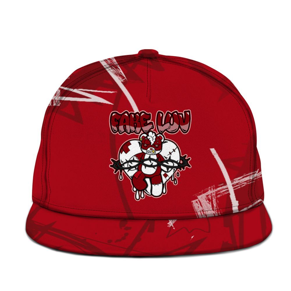 Snapback To Match Bred Velvet 11s - False Romance Hugz Messyz Graphic