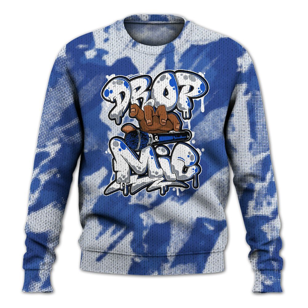 Knitted Sweater To Match Air Foamposite One Royal - Drop Mic Abstract