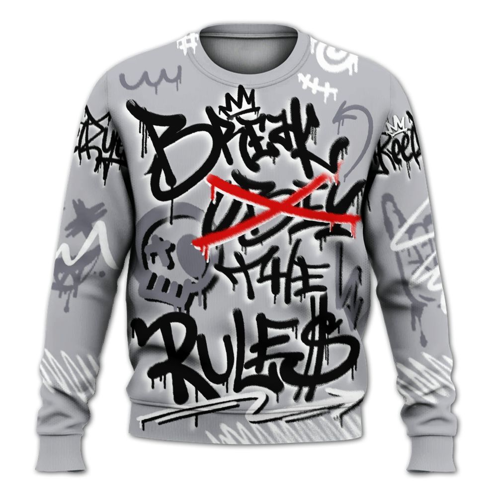 Sweatshirt To Match Low Cement Grey 11s - Break Rules Streetwear All Over Print