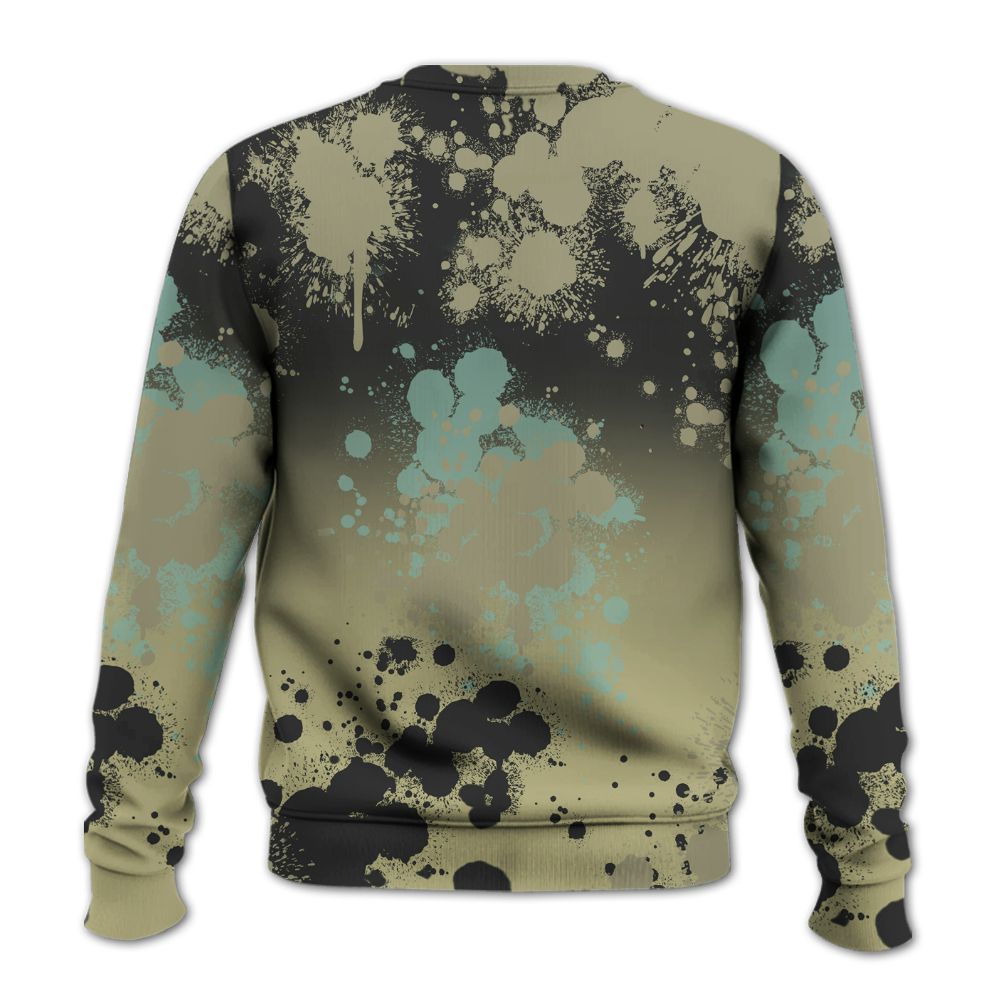 Sweatshirt To Match Dunk Low Suede Olive Aura - God Blessed Ink Drip All Over Print