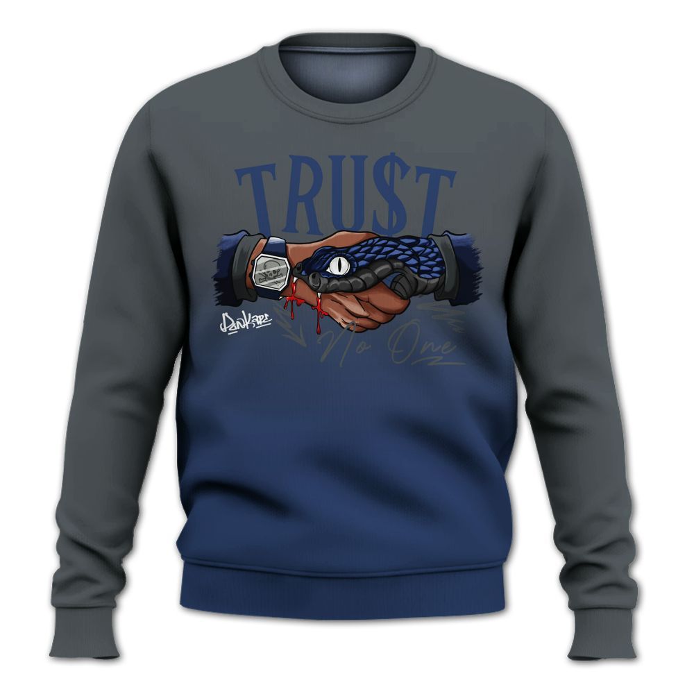 Sweatshirt To Match Retro Flint 13s - Snake Trust No One Drip All Over Print