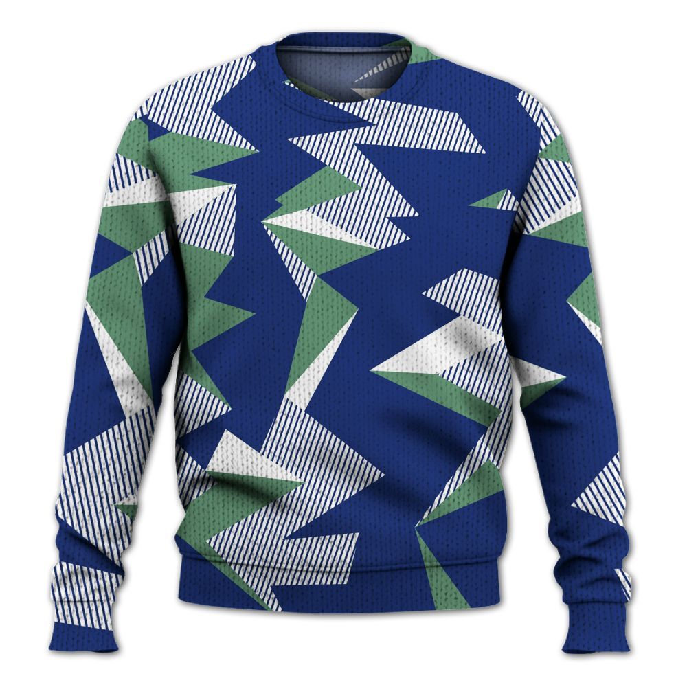 Knitted Sweater To Match Dunk Low Tennis Classic - Geometric Camouflage Pattern