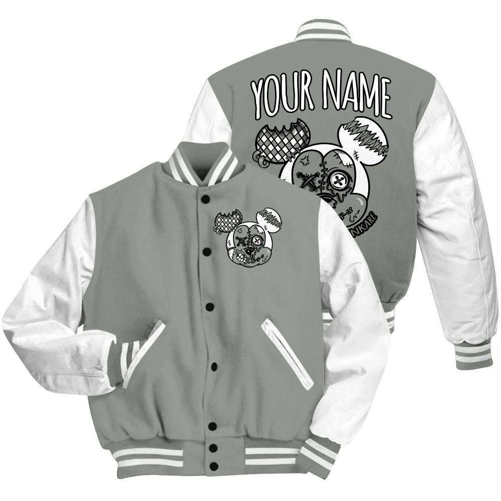 Varsity Jacket To Match Paris Cement Grey 4s - Custom Name Got Em Drip All Over Print