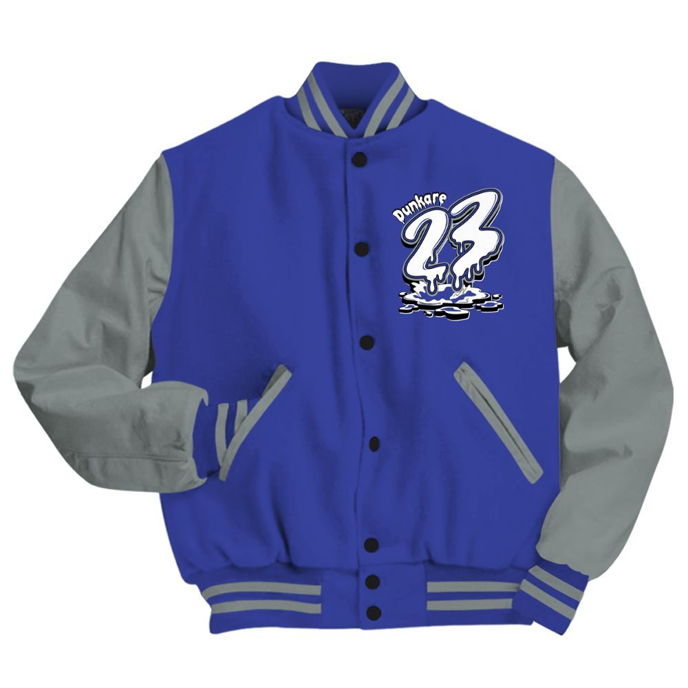 Varsity Jacket To Match Shox TL Royal - Custom Name 23 Drip All Over Print
