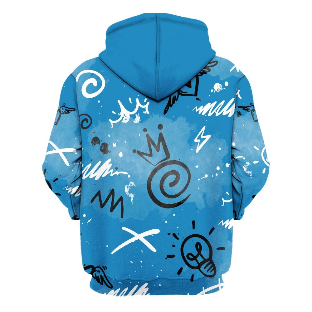Hoodie To Match Retro University Blue 9s - Drip Been Di2ferent All Over Print
