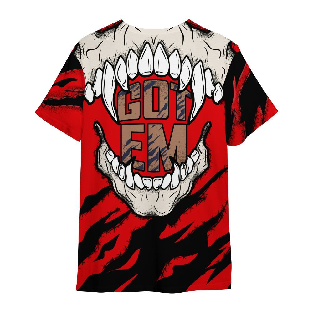 Shirt To Match Low OG Howard University 1s - GOT 'EM Skeleton Scratch All Over Print