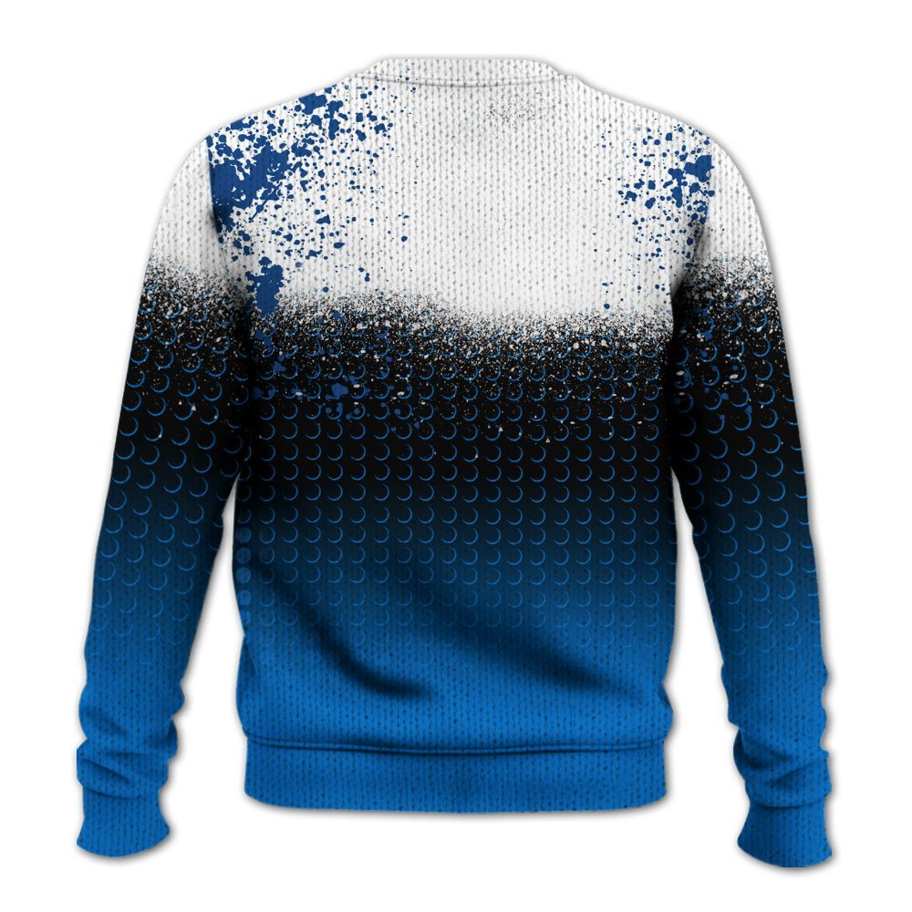 Knitted Sweater To Match Blueberry 12s - Halftone Time Is Money