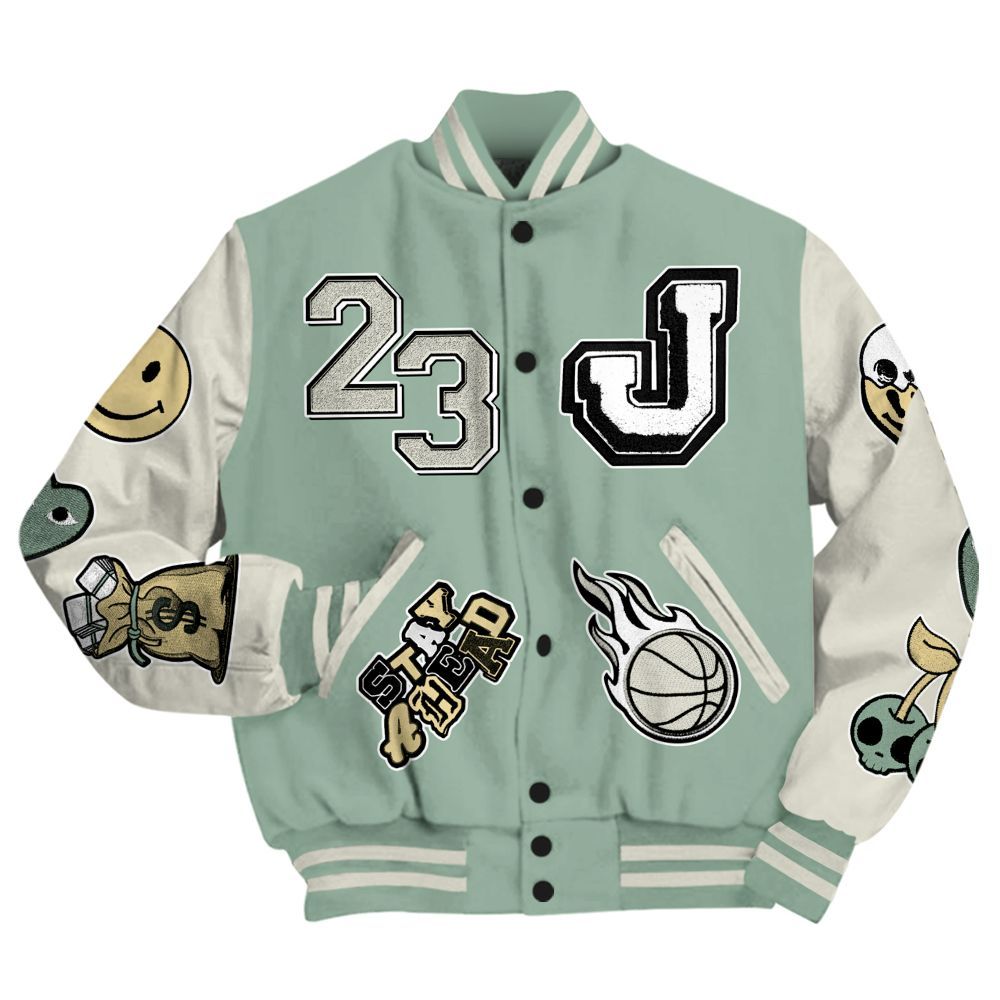 Varsity Jacket To Match Joins Year Of The Snake 5s - Hustles Money Number 23 All Over Print