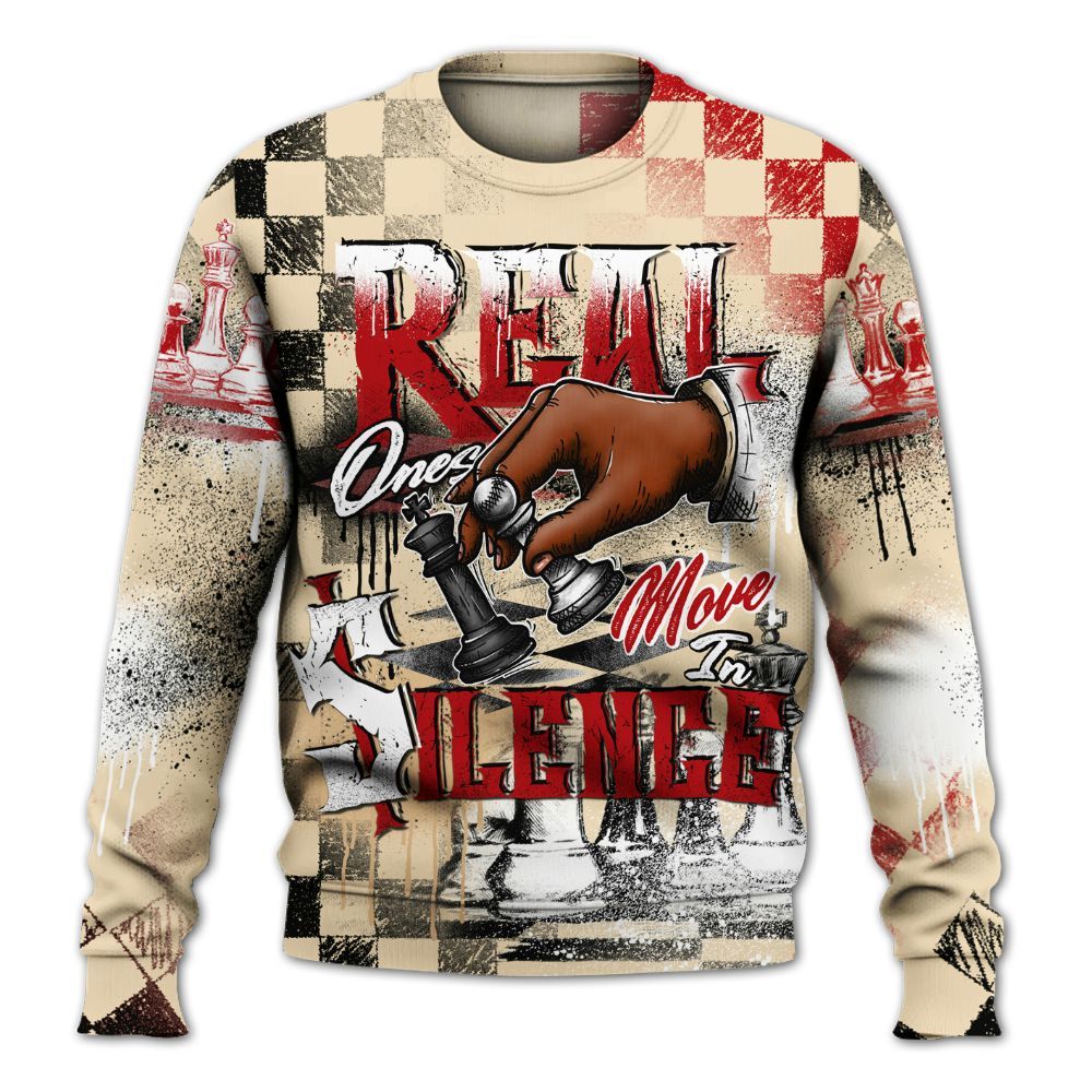 Sweatshirt To Match Dunk Low Strawberry Waffle - Chess Move In Silence All Over Print