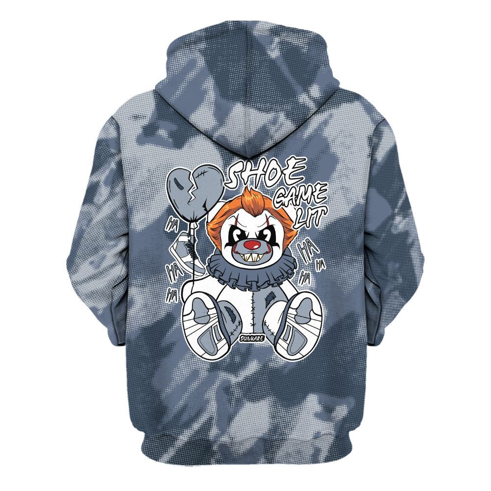 Hoodie To Match Low Diffused Blue 11s - Shoe Game Bear Abstract Halftone All Over Print