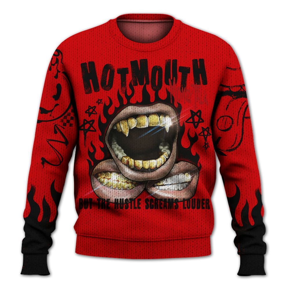 Knitted Sweater To Match Ja 2 Halloween - Mouth Burning Street Style