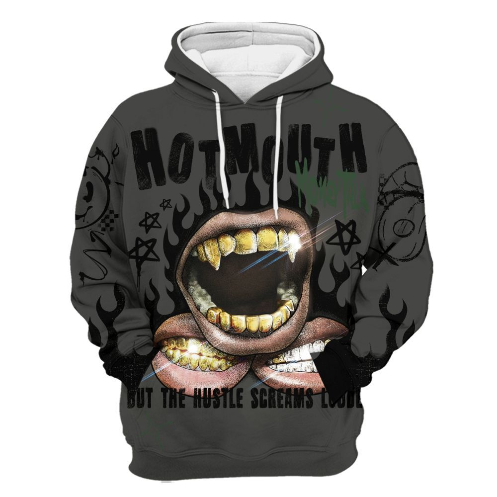 Hoodie To Match Dunk Low Skateboards Black - Mouth Burning Street Style All Over Print