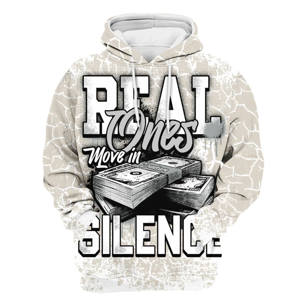 Hoodie To Match Retro Pure Money 3s - Move In Silence Money Street Retro All Over Print