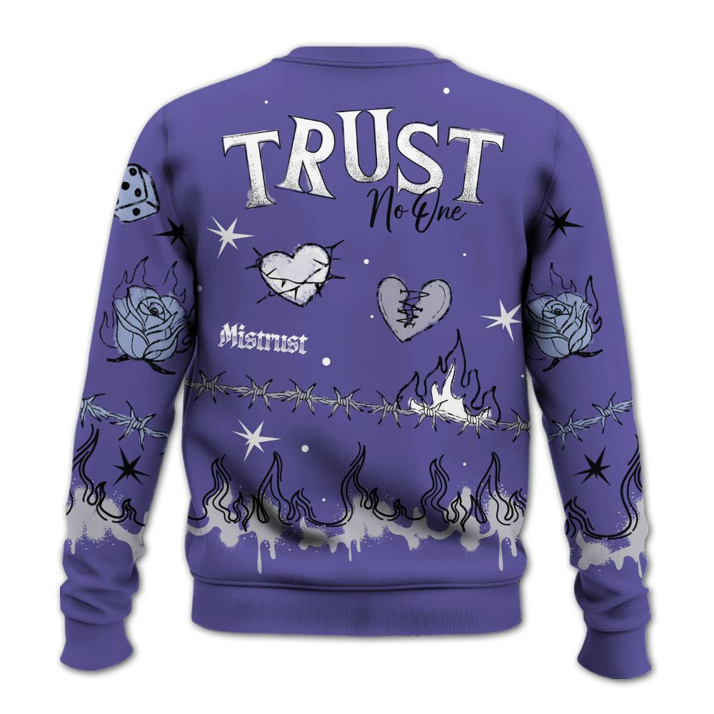 Sweatshirt To Match Lakeshow 4s - Trust No One Snake-Bite Doodle Crayon All Over Print