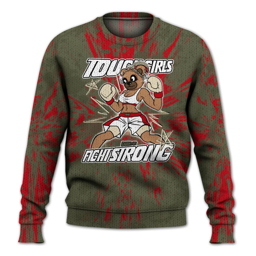 Knitted Sweater To Match Travis Scott Low OG Medium Olive 1s - Gritty Girls Bear Luxury