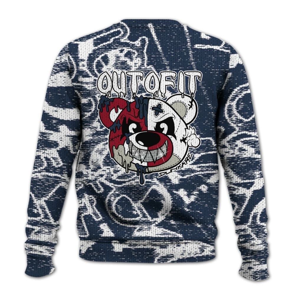 Knitted Sweater To Match Navy Blue 2024 6s - Out Of It Bear Avant-Garde