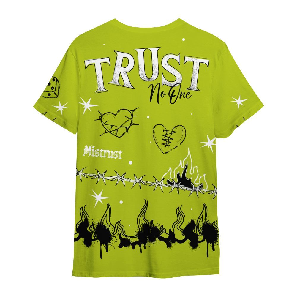 Shirt To Match Bright Cactus 13s - Trust No One Snake-Bite Doodle Crayon All Over Print