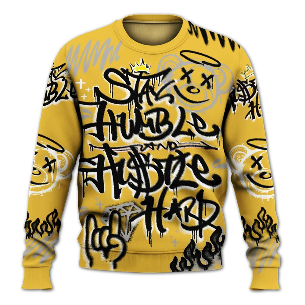 Sweatshirt To Match Low Yellow Python 11s - Humble Drip Streetwear Graffity All Over Print