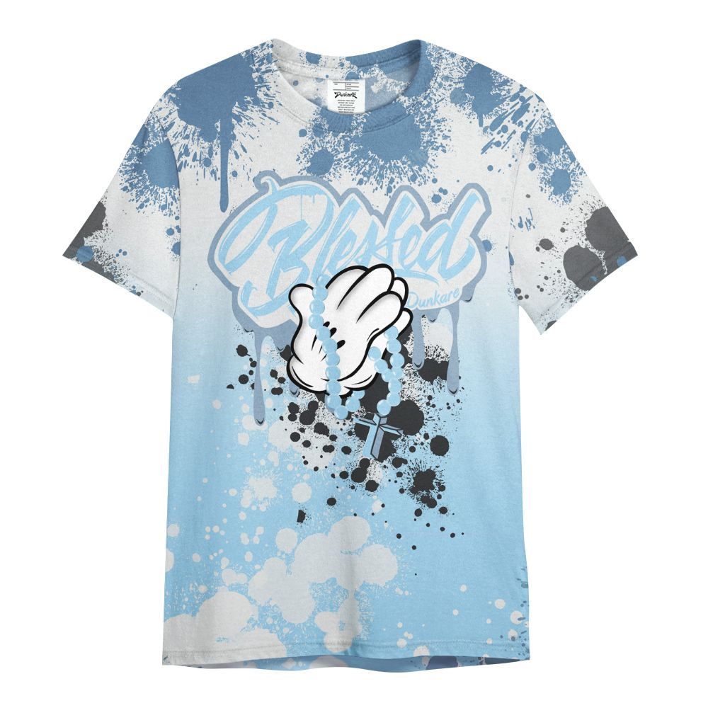 Shirt To Match Legend Blue 11s - God Blessed Ink Drip All Over Print