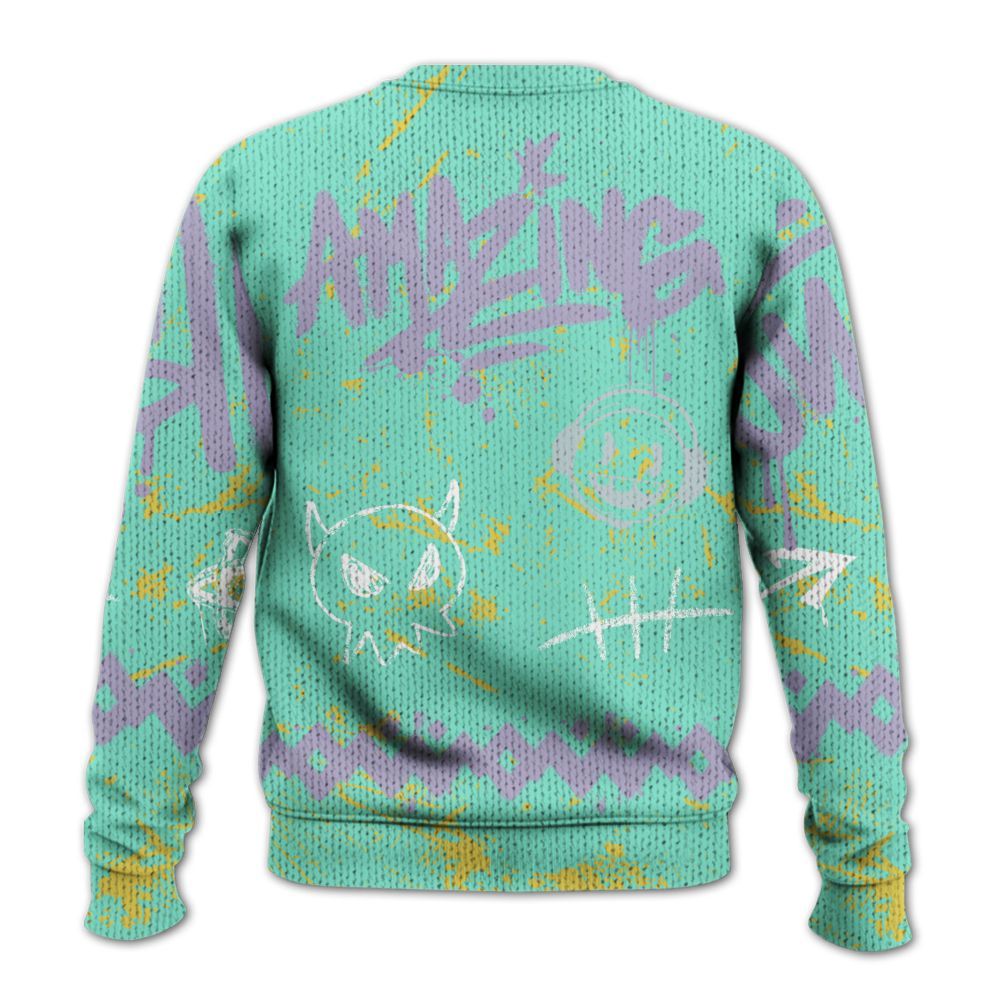 Sweater To Match Dunk Low Easter 2026 - Friday Sneaker Crayon Graphic