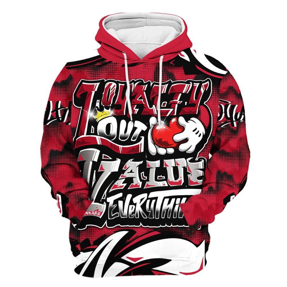 Hoodie To Match Retro Infrared Salesman 6s - Loyalty Out Value Graffiti All Over Print