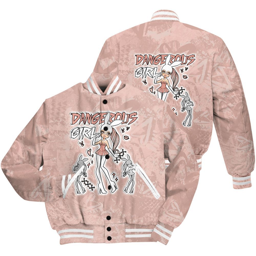 Varsity Jacket To Match Low Legend Pink 11s Shirt - Dangerous.Girl Heart Grunge All Over Print