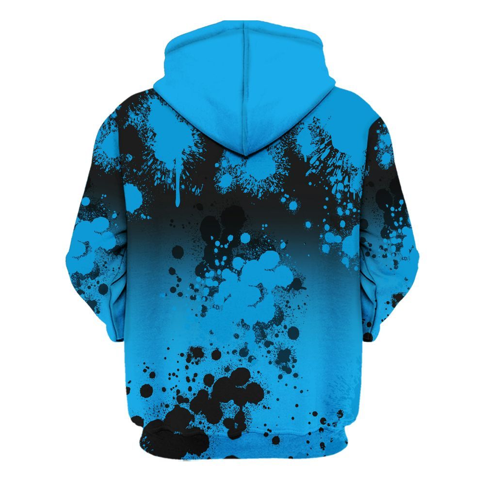 Hoodie To Match Black University Blue 2022 13s - Trust No One Scary All Over Print