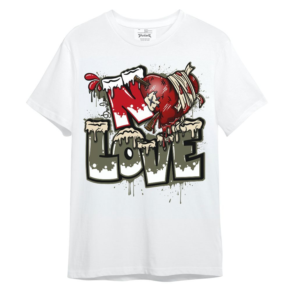 Shirt To Match Low OG Medium Olive 1s - Drip No Love Unisex Shirt