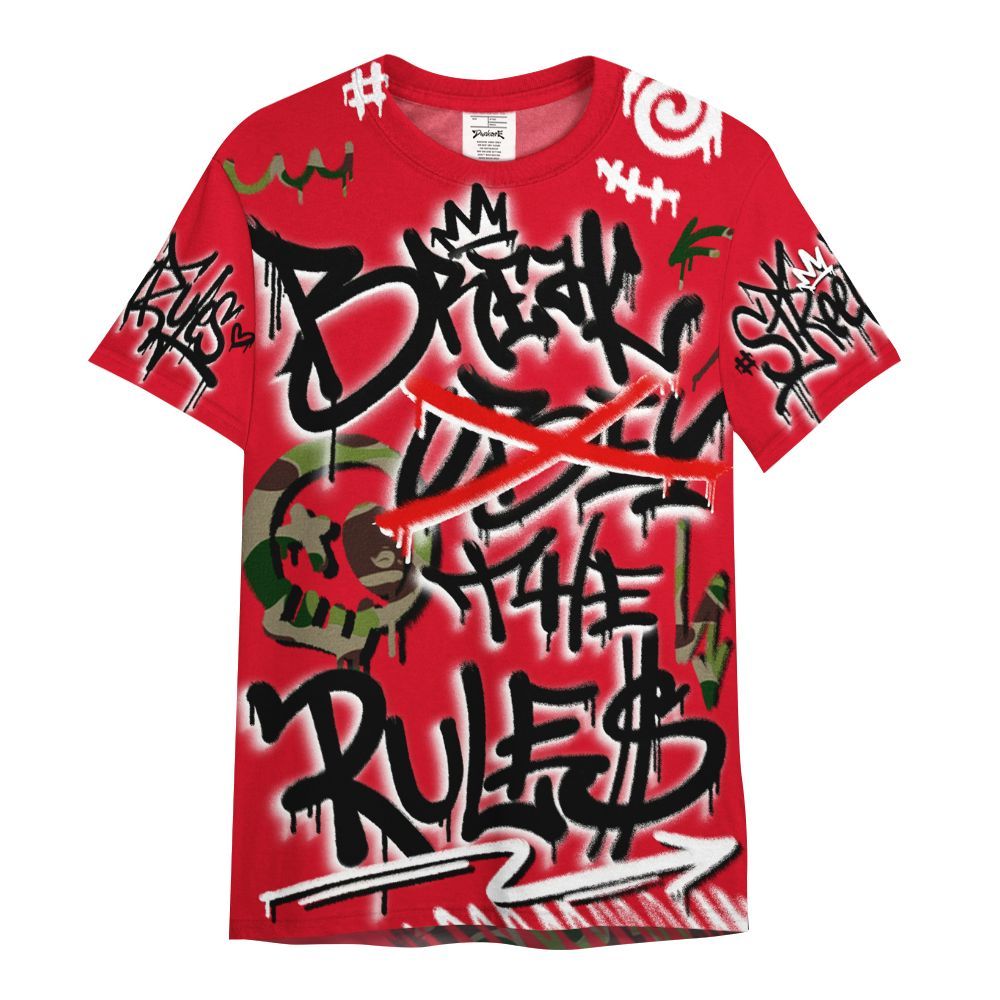Shirt To Match Air Max 90 Duck Camo Red - Break Rules Streetwear All Over Print