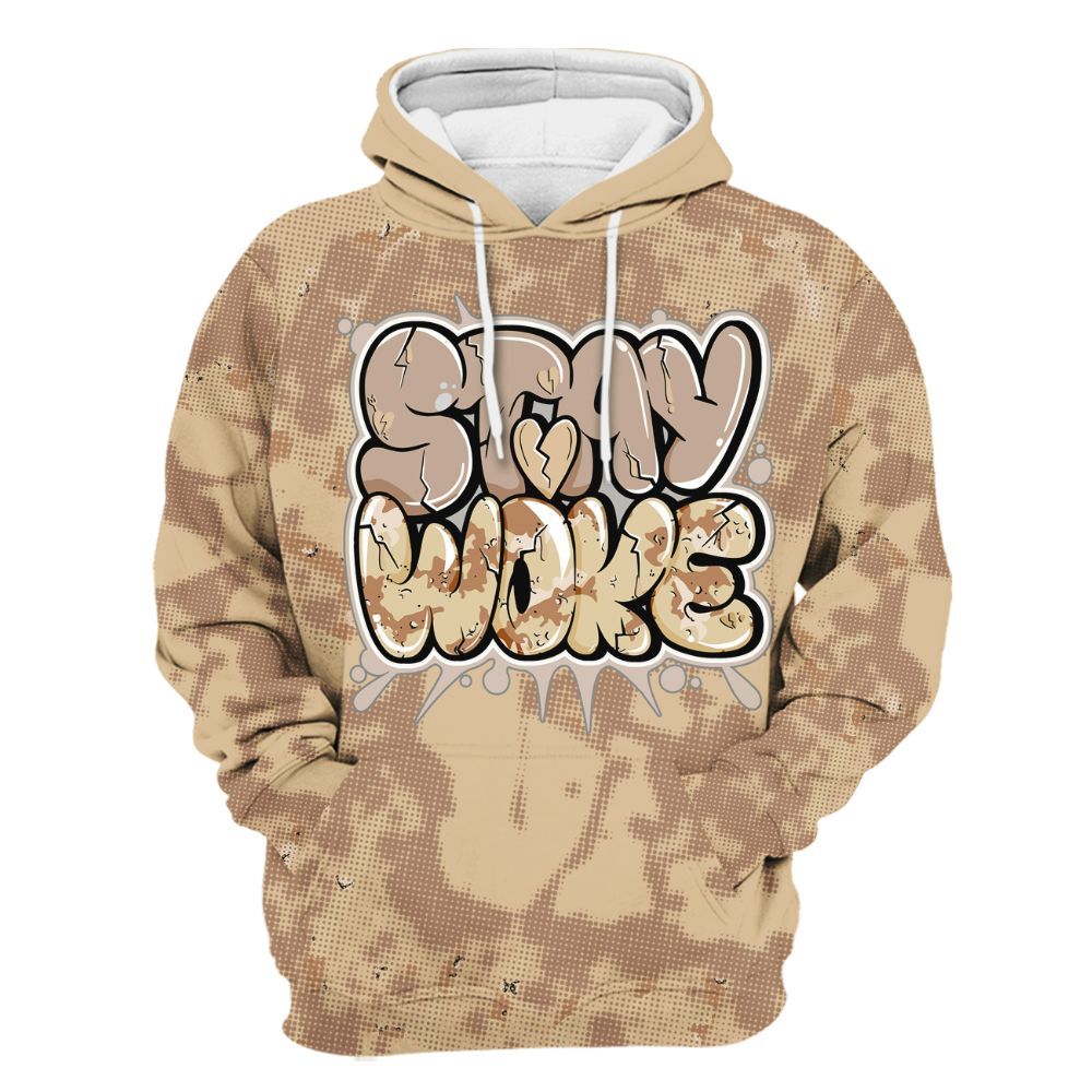 Hoodie To Match Desert Camo 3s - Stay And Woken Street All Over Print