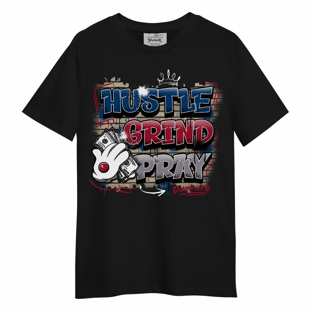 Shirt To Match Rare Air 4s - Graphic Hustle Grind Pray Graphic