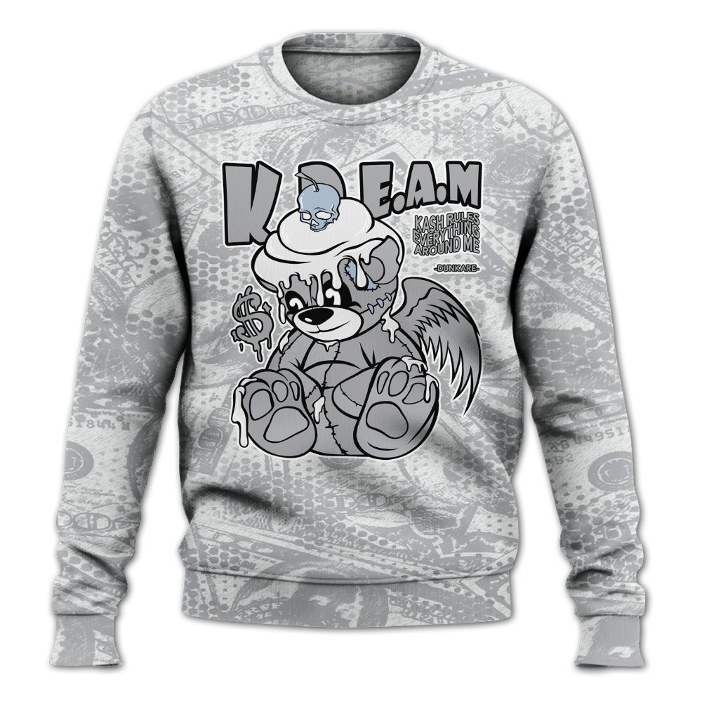 Sweatshirt To Match Low OG Wolf Grey 1s - Loot Bear All Over Print