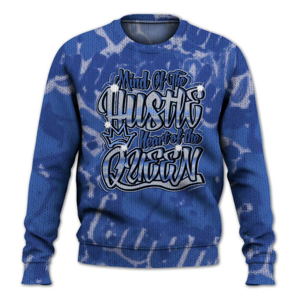 Knitted Sweater To Match Air Foamposite One Royal - Hustles Heart Queens Street