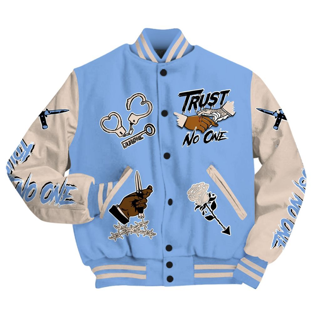 Varsity Jacket To Match Air Max 1 Royal Pulse - Trust No One Dripping All Over Print