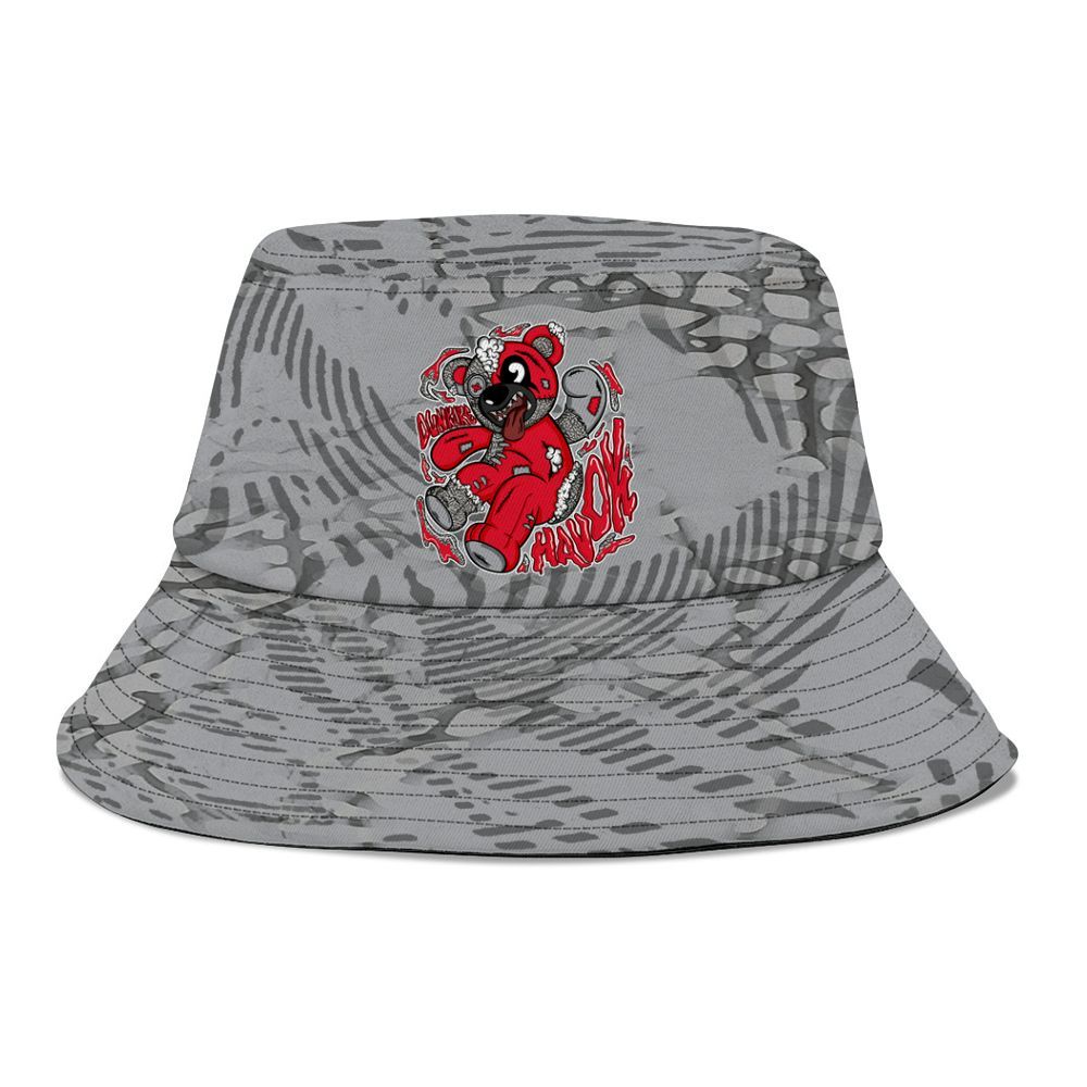 Bucket Hat To Match Black Cement 3s - Havok Bear Graphic